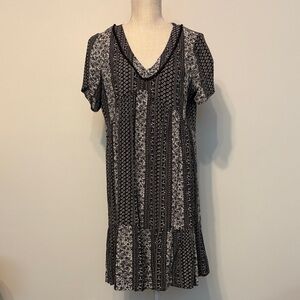 Black and White Patterned Dress